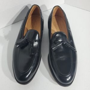 Johnston & Murphy Classic Black Heritage Tassel Loafers 10.5D